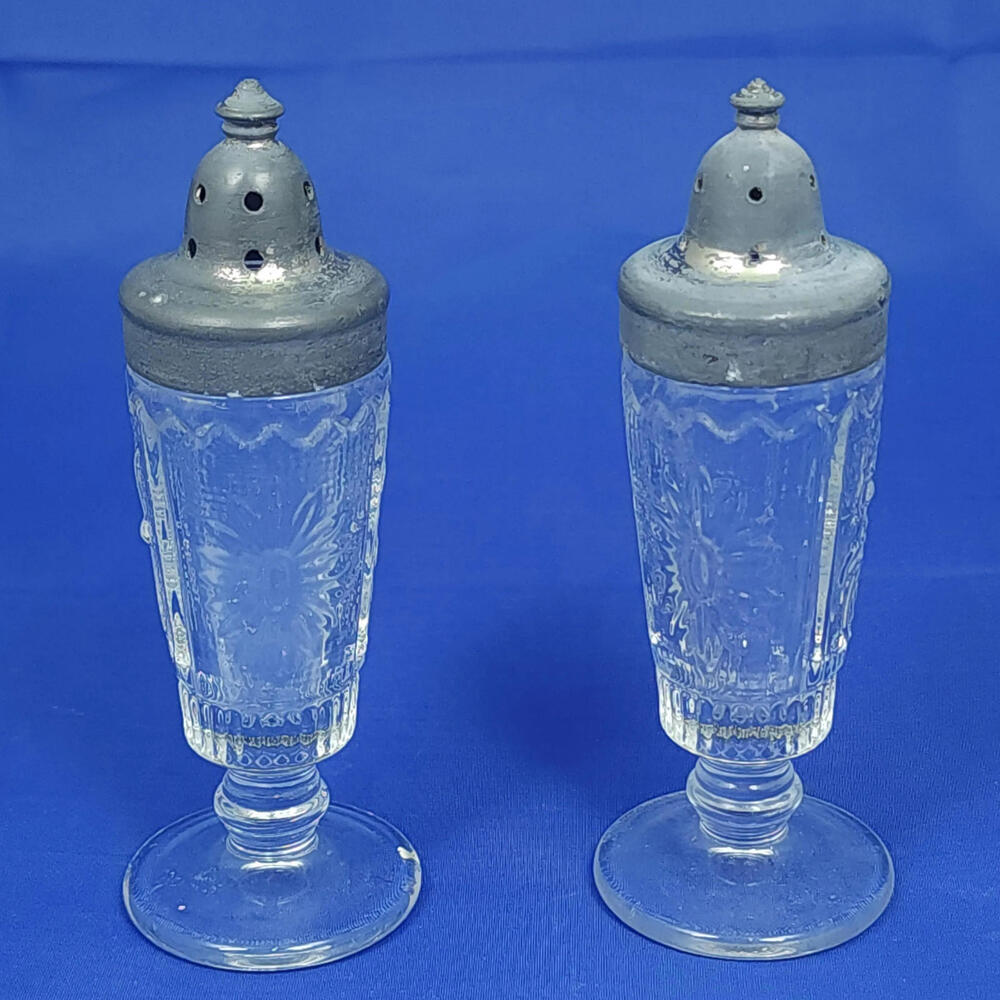 Westmoreland Princess Feather Crystal Salt & Pepper Shakers‎ PF-25